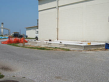 Foundation slab install.